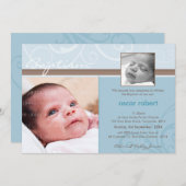 フォト《キリスト教》洗礼式や命名式招待状:：チャリティ6L 招待状 (正面/裏面)