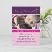 フォト《キリスト教》洗礼式や命名式招待状::信仰3P 招待状 (スタンド正面)