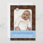 フォト《キリスト教》洗礼式や命名式招待状::水玉模様6P 招待状 (正面)