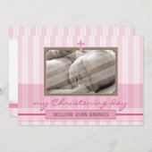 フォト《キリスト教》洗礼式や命名式招待状:: 2L 招待状 (正面/裏面)