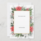 フォト クリスマス Xmas ホリデー スノー カード (裏面)