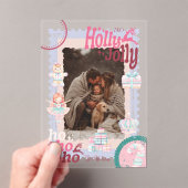 フォト グルービー ナッツクラッカー レトロ パステル クリスマス アクリル招待状 (インサイチュ (ポータブル))