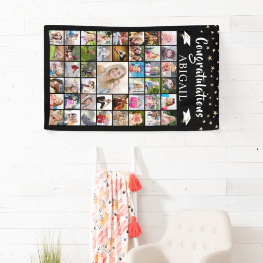 フォト・コラージュ卒業おめでとうございます 横断幕 (インサイチュ)