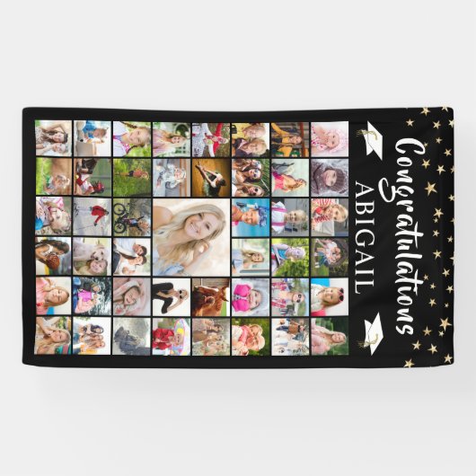 フォト・コラージュ卒業おめでとうございます 横断幕 (横)