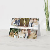 フォト·コラージュ氏と夫人の結婚サンキューカード サンキューカード (正面)