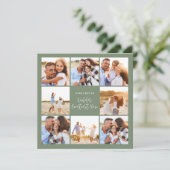 フォト コラージュ サージュグリーン ガーリー モダン 母の日 シーズンカード (スタンド正面)