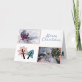 フォト コラージュ モダン メリー クリスマス ファミリー (正面)