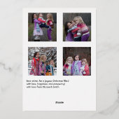 フォト コラージュ 季節 秋 - 紅葉 箔シーズンカード (裏面)