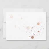 フォト ゴールド ウォーターカラー 21歳の誕生日パーティー 招待状 (裏面)