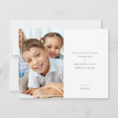 フォト サンクス 現代のオンブル ロイヤルブルー サンキューカード (裏面)