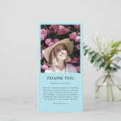 フォト スウィート 16 パステル ブルー 誕生日 サンキューカード (スタンド正面)