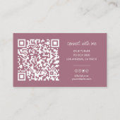 フォト |ソーシャルメディアのピンクグリッター | QRコード 名刺 (裏面)