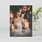 フォト タイポグラフィー 結婚発表 Mr & Mrs V2 招待状 (スタンド正面)
