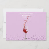 フォト パープル 30 アンド ファビュラス バースデー パーティー 招待状 (裏面)