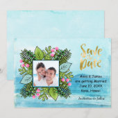 フォト ビーチ ウェディング セーブ・ザ・デート (正面/裏面)