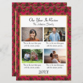 フォト ファミリー 1年を振り返って ホリデーシーズンをパーソナライズしよう シーズンカード (正面/裏面)