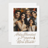 フォト フェリス・ナビダー&プロスペロ・アーニョ・ヌエボ 招待状 (正面/裏面)