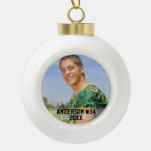 フォト·フットボカスタムールかスポーツ セラミックボールオーナメント (正面)