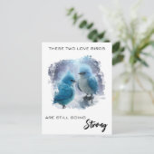 *~* フォト フワフワのラブバード AP54 アニバーサリー ポストカード (スタンド正面)