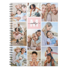 フォト ブラッシュ ピンク モノグラム ノートブック