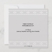 フォト ベイビー ブラック バンドハニ 誕生発表 案内状 (裏面)