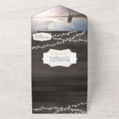 フォト メイソンジャー ひまわり 幾何学 ゴールドフレーム オールインワン招待状 (外側)