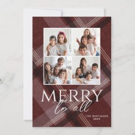 フォト メリー トゥ オール バーガンディ シーズンカード
