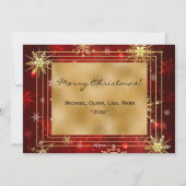 フォト レッド ゴールド スノーフレーク クリスマス  ホリデー (裏面)