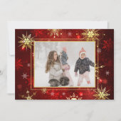 フォト レッド ゴールド スノーフレーク クリスマス Xmas ホリデー (正面)