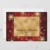フォト レッド ゴールド スノーフレーク クリスマス Xmas ホリデー (裏面)