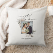 フォト ロマンティック フラワーズ ウォーターカラー ウェディング クッション (ブランケット)