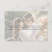 フォト ワイルフラワー ウェディング 詳細 エンクロージャーカード (正面)