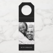 フォト |婚約 |ボトルハンガーラベル |白 ボトルネックタグ (正面)