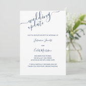 フォト 延期 カード ブルー スクリプト 結婚式 更新 (スタンド正面)