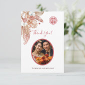 フォト | 水の色ボホ中国の結婚の サンキューカード (スタンド正面)