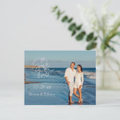 フォト 結婚式の延期日案内 カスタムデザイン 案内ポストカード (スタンド正面)