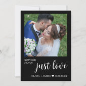 フォト 結婚式 二人の愛がすべて シンプル ウェディング リセプション 招待状 (正面)