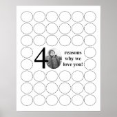 フォト 40の愛する理由 誕生日記念品 ポスター (正面)