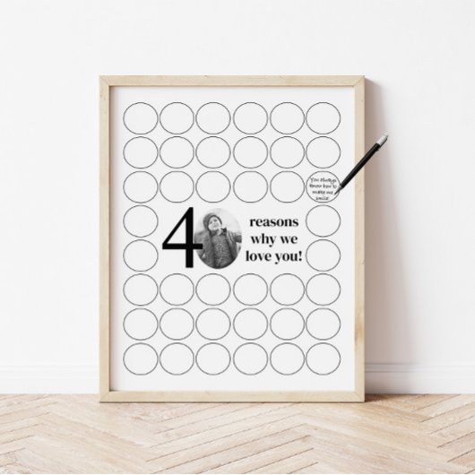 フォト 40の愛する理由 誕生日記念品 ポスター