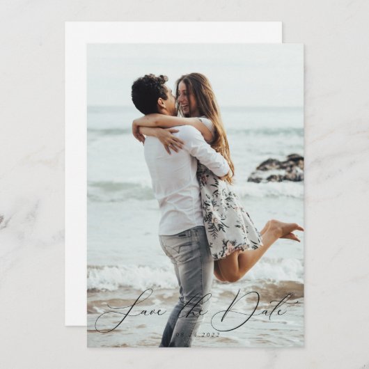 フォト Save the Date 招待状 (正面/裏面)