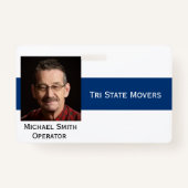 フォトIDクリップダブルサイドパーソナライズ文字バッジ バッジ (正面)