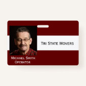 フォトIDクリップダブルサイドパーソナライズ文字バッジ バッジ (正面)