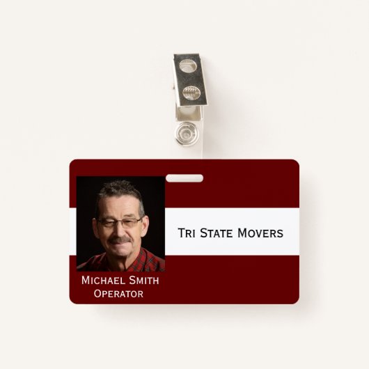 フォトIDクリップダブルサイドパーソナライズ文字バッジ バッジ (正面クリップ)