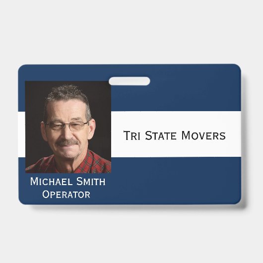 フォトIDクリップ両面パーソナライズ文字バッジ バッジ (正面)