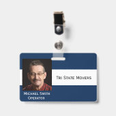 フォトIDクリップ両面パーソナライズ文字バッジ バッジ (正面 （クリップ付）)