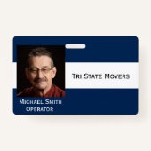 フォトIDクリップ両面パーソナライズ文字バッジ バッジ (正面)