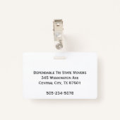 フォトIDクリップ両面パーソナライズ文字バッジ バッジ (裏面クリップ)