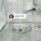 フォトIDシンプルお洒落の基本ホワイトビジネスタイトル 名札 (インサイチュ)