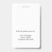 フォトIDホワイトバッジ バッジ (裏面)