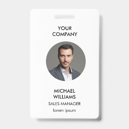 フォトIDホワイトバッジ バッジ (表面)